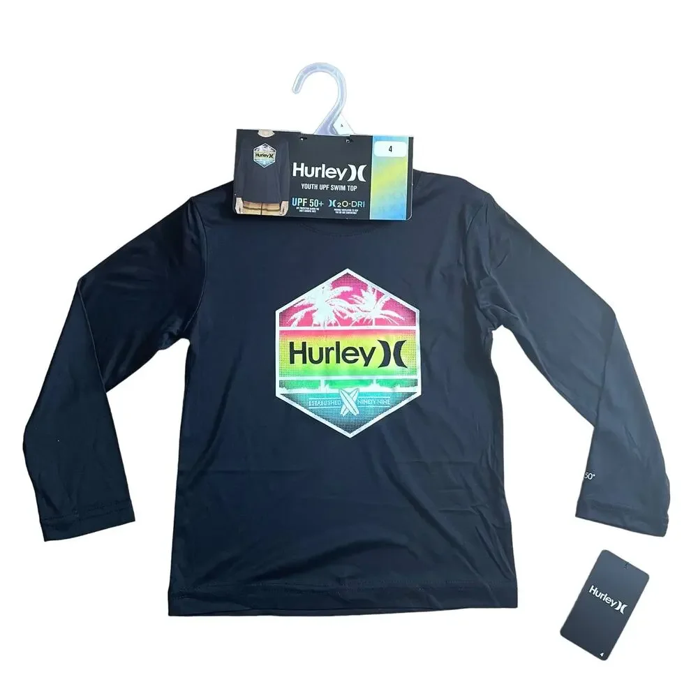 Black Hurley swim top